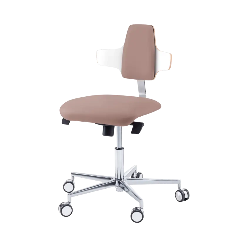 Krzesło podologiczne RUCK STOOL dynamic, napoleon, CPL Biały, taupe 