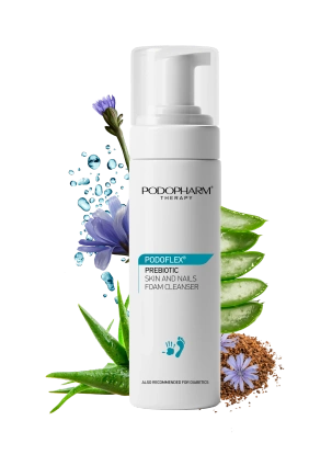 PODOFLEX® prebiotyczna pianka myjąca do skóry i paznokci, 150 ml