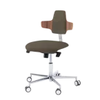 Krzesło podologiczne RUCK STOOL dynamic, napoleon, CPL Orzech, espresso