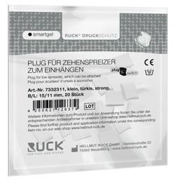 RUCK® smartgel plug+switch, kliny korekcyjne, asymetryczne, turkusowe, małe, strong, 20 szt