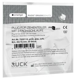 RUCK® smartgel plug+switch, kliny korekcyjne, prostokątne, szare, duże, soft, 20 szt