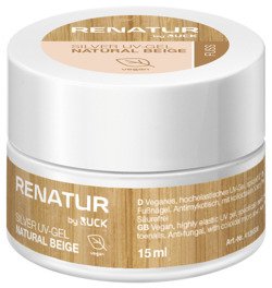 Żel do pedicure RENATUR by RUCK® Silver UV-Gel, VEGAN, natural beige, 15 ml 